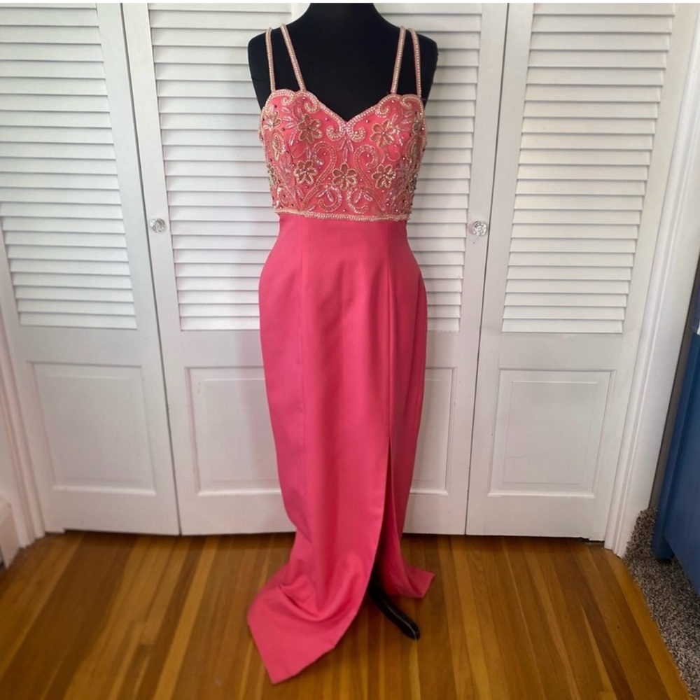 Elegant Pink Embellished Gown